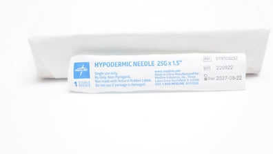 Medline SYR100257 Hypodermic Ndle 25g x 1.5inch